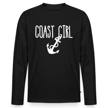 Rostock Flensburg Lübeck Grömitz Kiel - T-shirt manches longues Premium bio Homme - noir - Devant - Nico (187cm)
