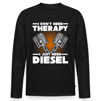 Displacement Tuner Therapy Motor Tuning - Men's Premium Organic Long Sleeve Shirt - black - Front - Nico (187cm)