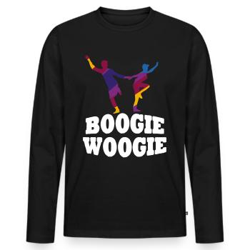 Boogie Woogie Tänzer Tanzen Swing - Männer Premium Bio Langarmshirt - Schwarz - Vorne - Nico (187cm)