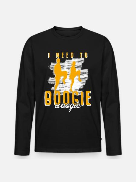 Boogie Woogie Tanz Boogie-Woogie Swing - Männer Premium Bio Langarmshirt - Schwarz