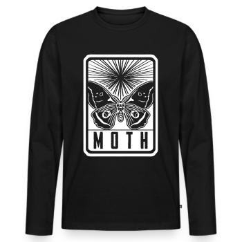 Moth Motten Tarot Motte Occulte Goth - T-shirt manches longues Premium bio Homme - noir - Devant - Nico (187cm)