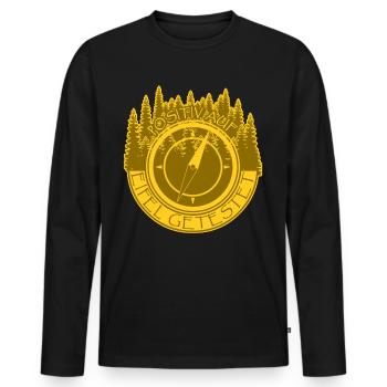 Eifel Eifeler Wandern Spruch Eifler - Männer Premium Bio Langarmshirt - Schwarz - Vorne - Nico (187cm)