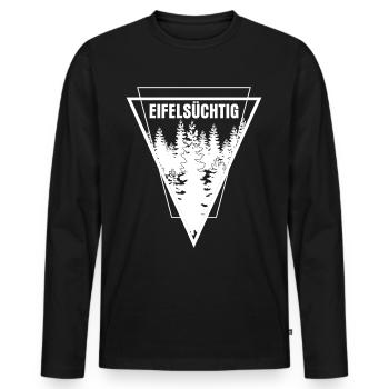 Eifel Eifelsüchtig Wandern Berge Eifler - Männer Premium Bio Langarmshirt - Schwarz - Vorne - Nico (187cm)