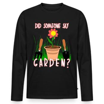 Galabauer Paysagiste Jardinier Horticulture - T-shirt manches longues Premium bio Homme - noir - Devant - Nico (187cm)