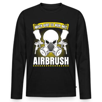 Autolackierer Lackierer Maler Airbrush - Männer Premium Bio Langarmshirt - Schwarz - Vorne - Nico (187cm)