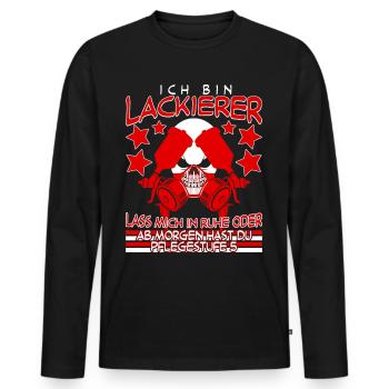Autolackierer Lackierer Witz Airbrush - Männer Premium Bio Langarmshirt - Schwarz - Vorne - Nico (187cm)