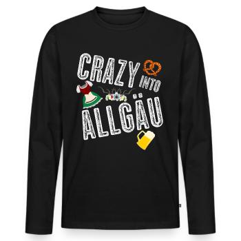Allgäu Holiday Dirndl Beer Alps Allgäuer - T-shirt manches longues Premium bio Homme - noir - Devant - Nico (187cm)
