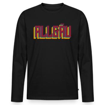 Alpes de l’Allgäu Allgäuerin Allgäuer - T-shirt manches longues Premium bio Homme - noir - Devant - Nico (187cm)
