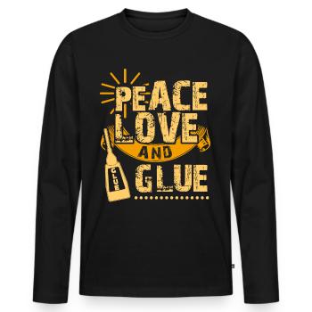 Modellbau Tabletop Spruch Modellbauer - Männer Premium Bio Langarmshirt - Schwarz - Vorne - Nico (187cm)