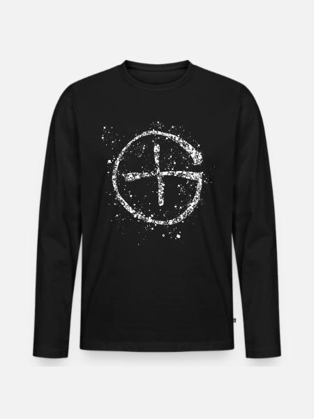 Geocacher Geocache - Men's Premium Organic Long Sleeve Shirt - black