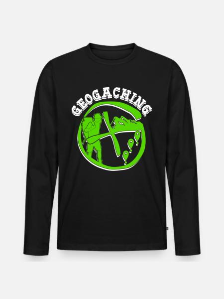 Geocacher Scavenger Hunt Cache Geocache - Men's Premium Organic Long Sleeve Shirt - black