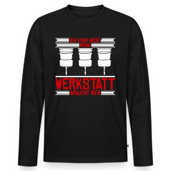 Zerspaner Zerspanungsmechaniker Fräser - Männer Premium Bio Langarmshirt - Schwarz - Vorne - Nico (187cm)
