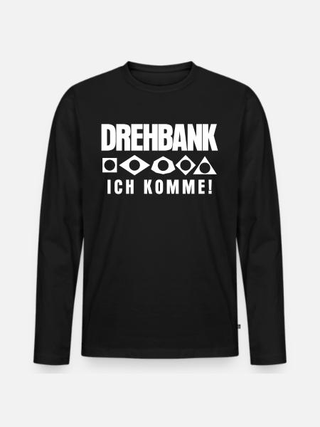 Zerspaner Zerspanungsmechaniker Dreher - Männer Premium Bio Langarmshirt - Schwarz