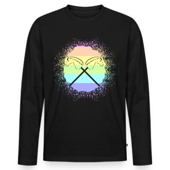Hobby Horse Steckenpferd Hobbyhorse - Men's Premium Organic Long Sleeve Shirt - black - Front - Nico (187cm)