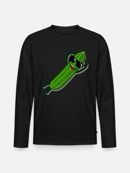 Cucumber Sunglasses Cucumbers - Men's Premium Organic Long Sleeve Shirt - black