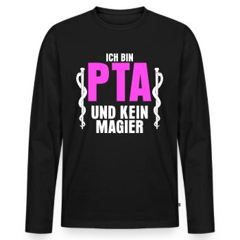 PTA Spruch Apothker Apotheke - Männer Premium Bio Langarmshirt - Schwarz - Vorne - Nico (187cm)