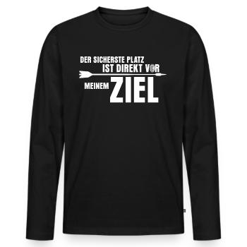 3D Bogensport Compoundbogen Langbogen - Männer Premium Bio Langarmshirt - Schwarz - Vorne - Nico (187cm)