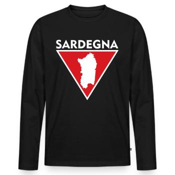Sardegna Sardinia Italy Sardinia - Men's Premium Organic Long Sleeve Shirt - black - Front - Nico (187cm)