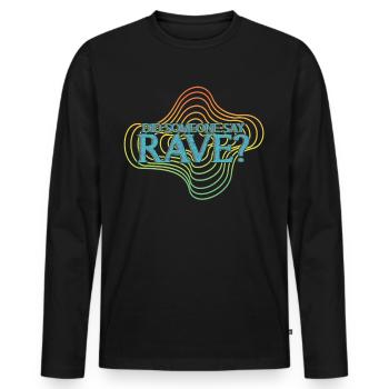 Raver Techno Rave Trance Hardtekk - Männer Premium Bio Langarmshirt - Schwarz - Vorne - Nico (187cm)
