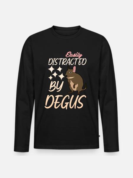 Degu Joke Degus - Men's Premium Organic Long Sleeve Shirt - black
