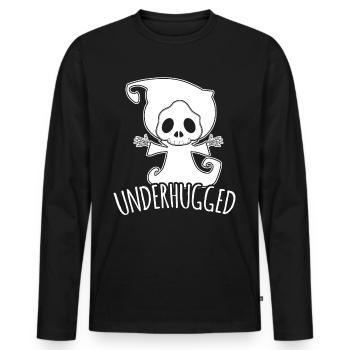 Sensenmann Free Hugs Underhugged Hug - Männer Premium Bio Langarmshirt - Schwarz - Vorne - Nico (187cm)