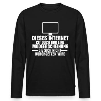 Informatik Vintage Nerd Internet Admin - Männer Premium Bio Langarmshirt - Schwarz - Vorne - Nico (187cm)