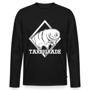 Tardigrade Ours d’eau Tardigrades - T-shirt manches longues Premium bio Homme - noir - Devant - Nico (187cm)