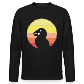 Puffin Papageientaucher Retro Puffins - Männer Premium Bio Langarmshirt - Schwarz - Vorne - Nico (187cm)