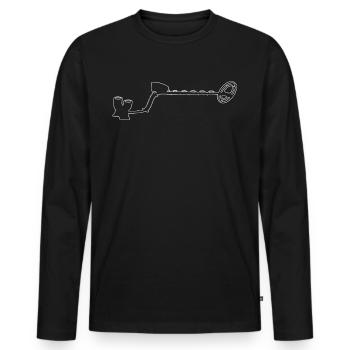 Sondeln Detektor Sondengänger Sondler - Männer Premium Bio Langarmshirt - Schwarz - Vorne - Nico (187cm)