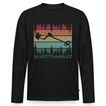 Sondeln Witz Metalldetektor Sondler - Männer Premium Bio Langarmshirt - Schwarz - Vorne - Nico (187cm)
