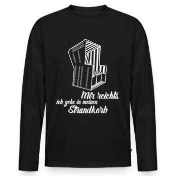 Strandkorb für den Garten Strandkörbe - Männer Premium Bio Langarmshirt - Schwarz - Vorne - Nico (187cm)