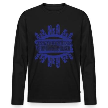 Architect Skyscraper Architecure - Men's Premium Organic Long Sleeve Shirt - black - Front - Nico (187cm)