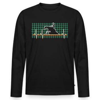 Reining Dressage ECG Western Riding - T-shirt manches longues Premium bio Homme - noir - Devant - Nico (187cm)