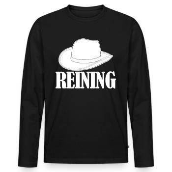 Reining Riding Riders Western Riding - Men's Premium Organic Long Sleeve Shirt - black - Front - Nico (187cm)