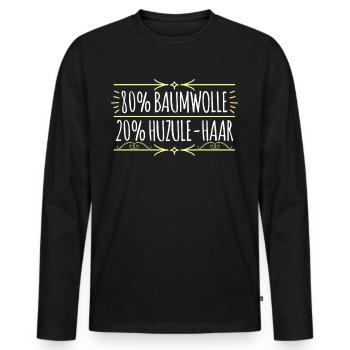 Huzule Haare Reiter Pferd - Männer Premium Bio Langarmshirt - Schwarz - Vorne - Nico (187cm)