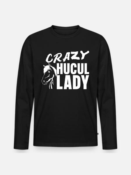 Huzule Reiter Pferd Hucul - Männer Premium Bio Langarmshirt - Schwarz