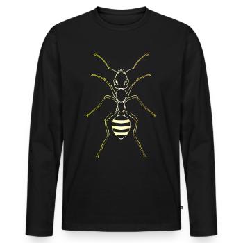 Ants Ant breeding Insect Ant - Men's Premium Organic Long Sleeve Shirt - black - Front - Nico (187cm)
