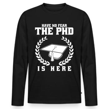 Thèse de doctorat PhD Doktorhut - T-shirt manches longues Premium bio Homme - noir - Devant - Nico (187cm)