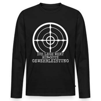 Panzergrenadier Fallschirmjäger Soldat - Männer Premium Bio Langarmshirt - Schwarz - Vorne - Nico (187cm)