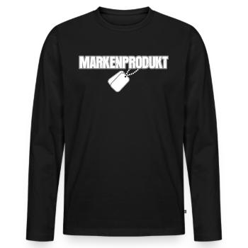 Feldjäger Soldat Militär Panzergrenadier - Männer Premium Bio Langarmshirt - Schwarz - Vorne - Nico (187cm)