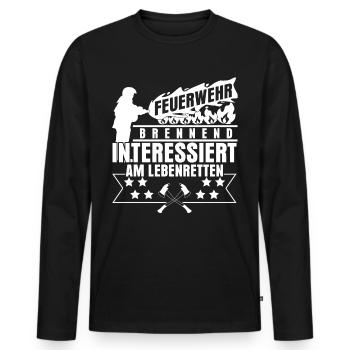 Youth Fire Brigade Fire Brigade - Men's Premium Organic Long Sleeve Shirt - black - Front - Nico (187cm)