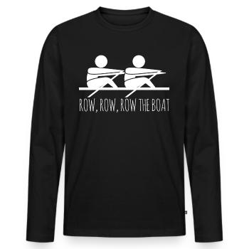 Rudern Kanu Kajak Rudersport Ruderer - Männer Premium Bio Langarmshirt - Schwarz - Vorne - Nico (187cm)
