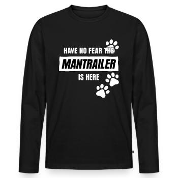 Mantrailing Search Dog Sniffer Dog Mantrailer - Men's Premium Organic Long Sleeve Shirt - black - Front - Nico (187cm)