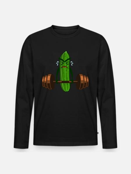 Concombre Culturisme Concombres - T-shirt manches longues Premium bio Homme - noir
