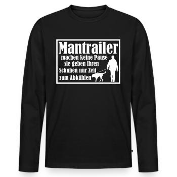 Mantrailing Suchhund Spruch Mantrailer - Männer Premium Bio Langarmshirt - Schwarz - Vorne - Nico (187cm)