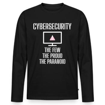 Cybersecurity - IT-Sicherheit Informatiker - Männer Premium Bio Langarmshirt - Schwarz - Vorne - Nico (187cm)