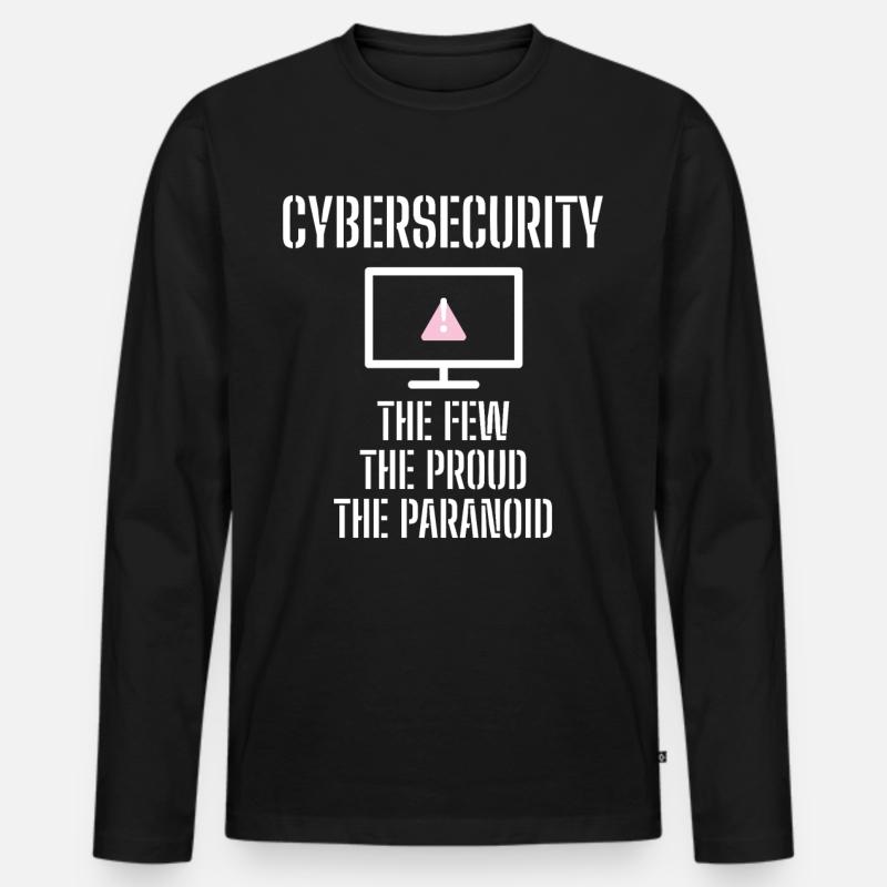Cybersecurity - IT-Sicherheit Informatiker - Männer Premium Bio Langarmshirt - Schwarz