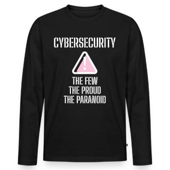 Cybersecurity - IT-Sicherheit Informatiker - Männer Premium Bio Langarmshirt - Schwarz - Vorne - Nico (187cm)