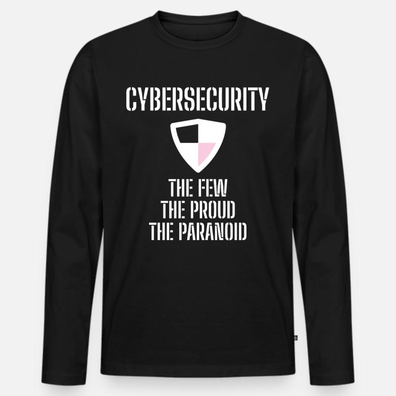 Cybersecurity - IT-Sicherheit Informatiker - Männer Premium Bio Langarmshirt - Schwarz