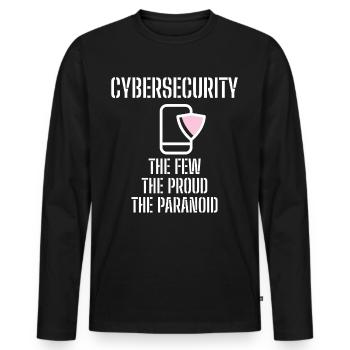 Cybersecurity - IT-Sicherheit Informatiker - Männer Premium Bio Langarmshirt - Schwarz - Vorne - Nico (187cm)